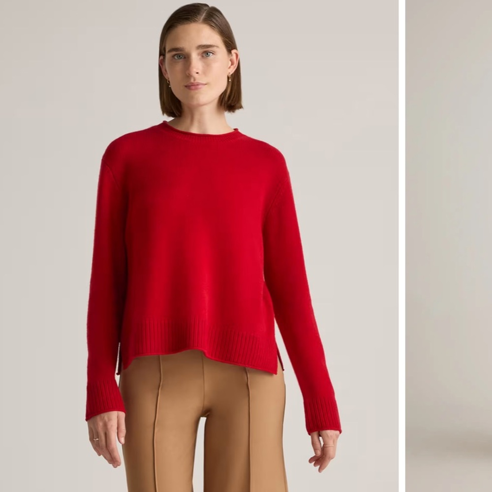 Quince Mongolian Cashmere Boxy Crewneck Sweater